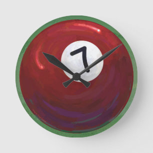 7 Ball Round Clock