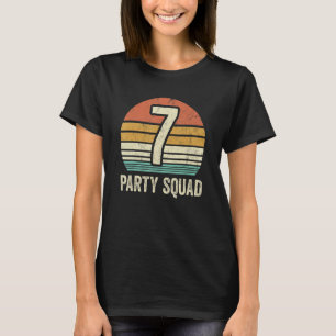 7 Birthday 7 Party Crew Squad 7th Bday Group Birth T-Shirt