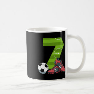 7 Birthday Soccer First Birthday Footll Kids Coffee Mug