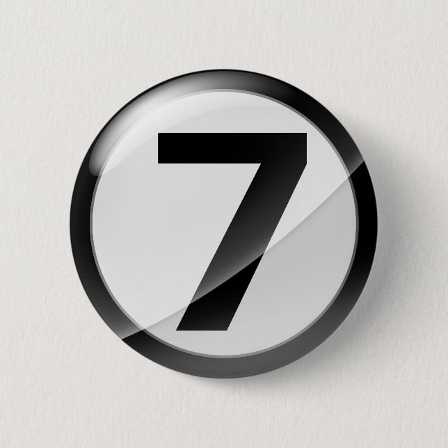 7 black 6 cm round badge (Front)