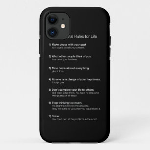 7 Cardinal Rules for Life iPhone 11 Case