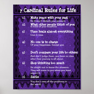 7 Cardinal Rules for LIFE Poster