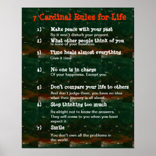 7 Cardinal Rules for LIFE Poster