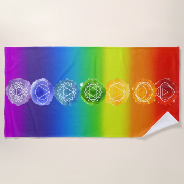 7 CHAKRA BEACH TOWEL (Front)