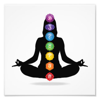 7 Chakra Female Silhouette Photo Print