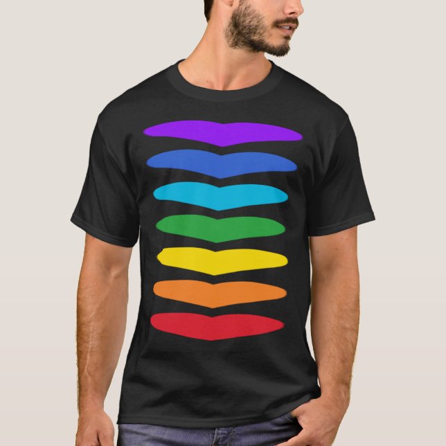 7 Chakra Hearts Energy System Chakras Colours Kund T-Shirt (Front)