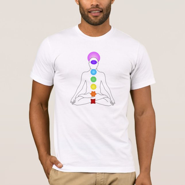 7 Chakra Spiritual Meditation Yoga T-Shirt (Front)