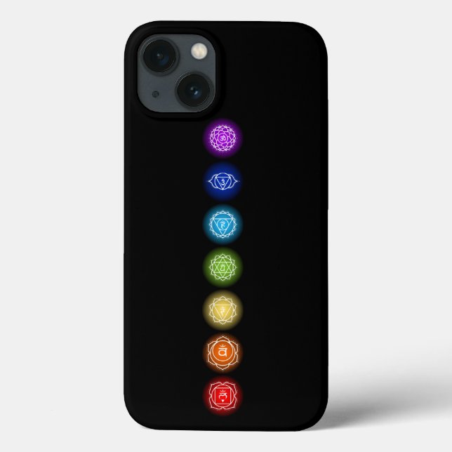 7 Chakra Symbols | Black Case-Mate iPhone Case (Back)