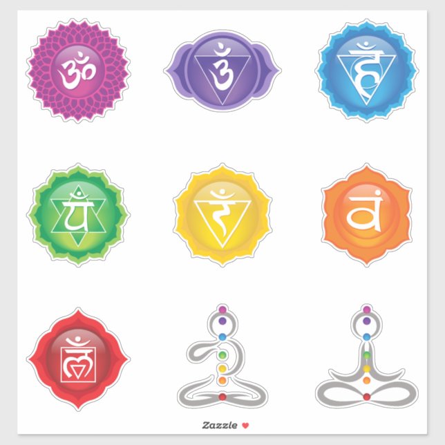 7 Chakra Symbols Sticker #01 (Sheet)