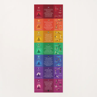 7 Chakra Yoga Poses & Affirmations Yoga Mat - 87mc