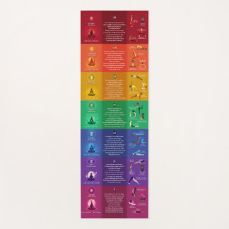 7 Chakra Yoga Poses & Affirmations Yoga Mat - 87mc