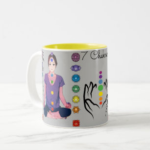 7 Chakras 12x12" Two-Tone Coffee Mug