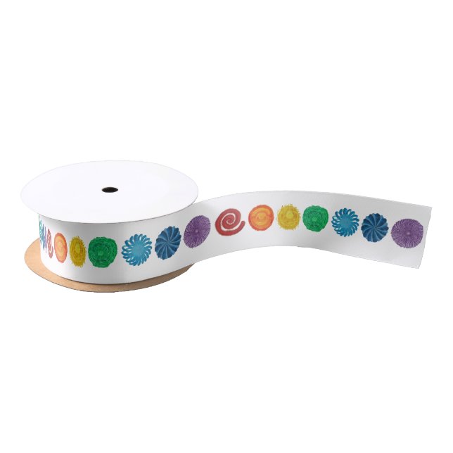 7 Chakras #1 Rainbow Colours Satin Ribbon (Spool)