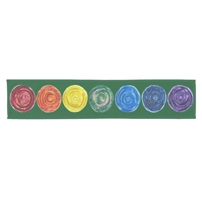 7 Chakras #2 original artwork Short Table Runner (Horizontal)