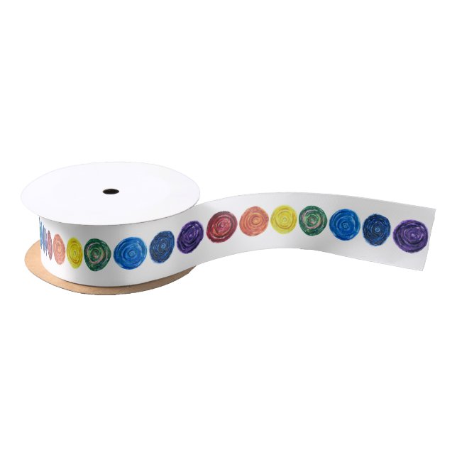 7 Chakras #2 Rainbow Colours Satin Ribbon (Spool)