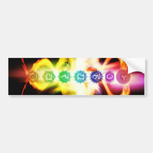 7 chakras bumper sticker