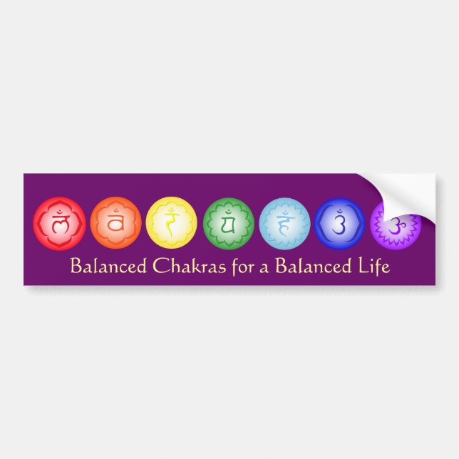 7 Chakras Bumper Sticker (Front)