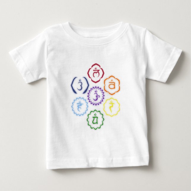 7 Chakras in a Circle Baby T-Shirt (Front)