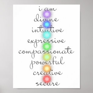 7 Chakras S For Yoga Lovers Poster