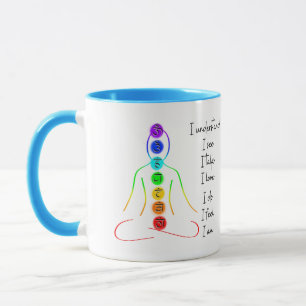 7 Chakras Style Yoga Meditation  Mug