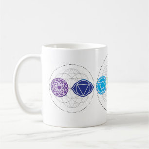 7 Chakras tranquil yoga peaceful sacred circle mug