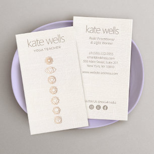  7 Chakras Yoga Teacher Business Card