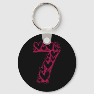 7 Couple Trendy 6 7 Viral Sketch Heart 67 Cute Mat Key Ring