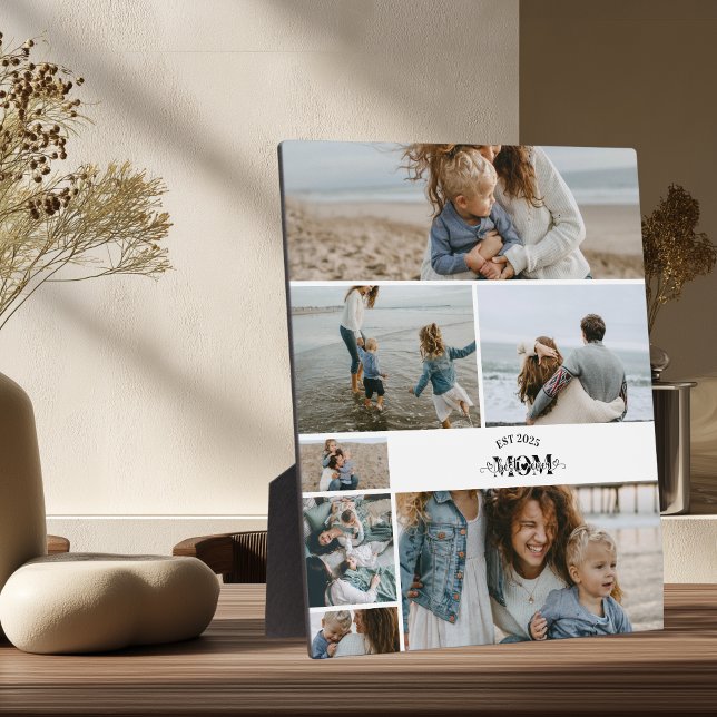 7 Custom Photo Collage Best Mum Ever  Plaque (Creator Uploaded)