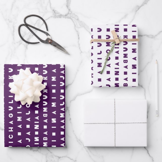 7 DAYS OF KWANZAA WRAPPING PAPER SHEET (Front)