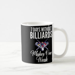 7 Days Without Billiards Makes One Weak Pool Billi Coffee Mug