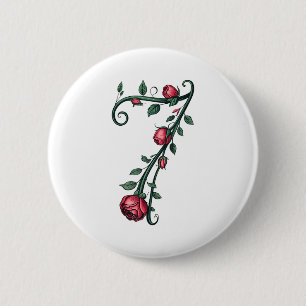7 Floral 67 Rose Valentines Day Funny Love Matchin 6 Cm Round Badge