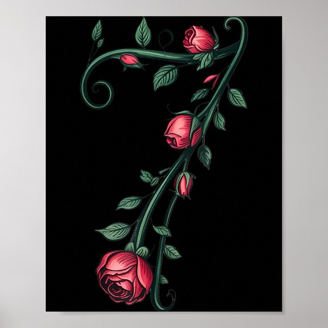 7 Floral 67 Rose Valentines Day Funny Love Matchin Poster (Front)