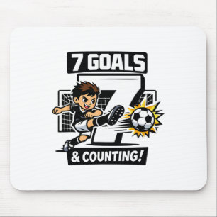 7 Goals And Counting Soccer Birthday For 7-year-ol Mouse Pad
