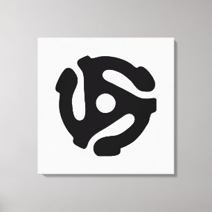7 inch 45 rpm vinyl adapter insert spindle spider canvas print