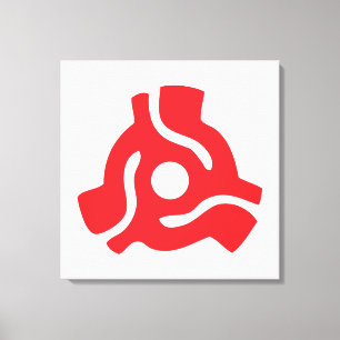 7 inch 45 rpm vinyl adapter insert spindle spider canvas print
