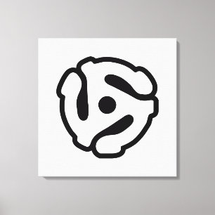 7 inch 45 rpm vinyl adapter insert spindle spider canvas print