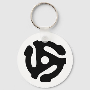 7 inch 45 rpm vinyl adapter insert spindle spider key ring