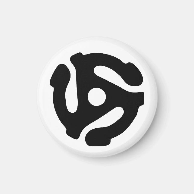 7 inch 45 rpm vinyl adapter insert spindle spider magnet (Front)