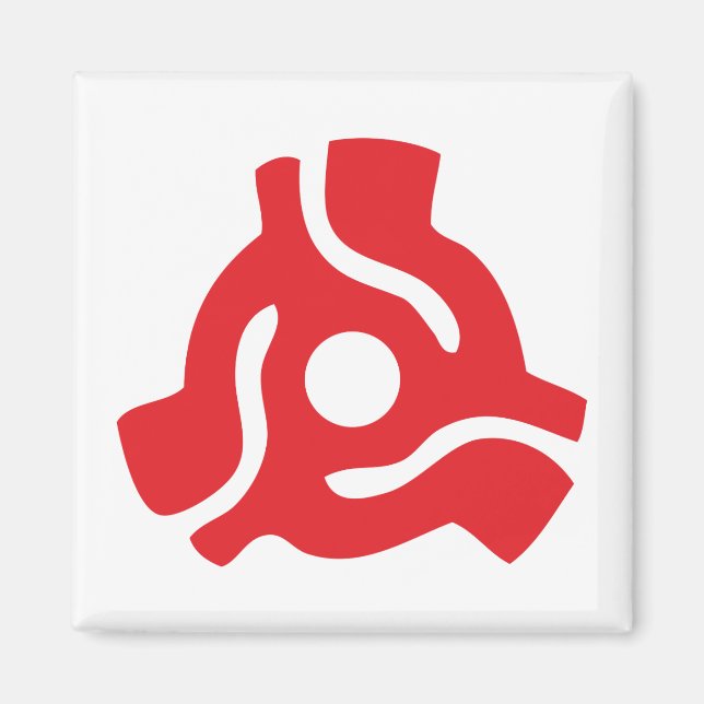 7 inch 45 rpm vinyl adapter insert spindle spider magnet (Front)