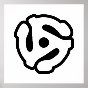 7 inch 45 rpm vinyl adapter insert spindle spider poster