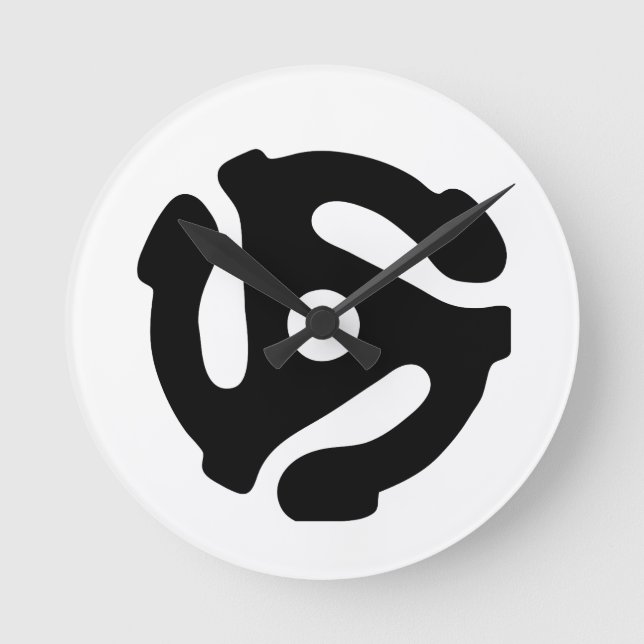 7 inch 45 rpm vinyl adapter insert spindle spider round clock (Front)