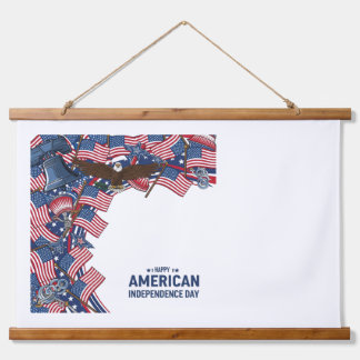 7. "Land That I Love – Wood-Hung Patriotic Wall Hanging Tapestry