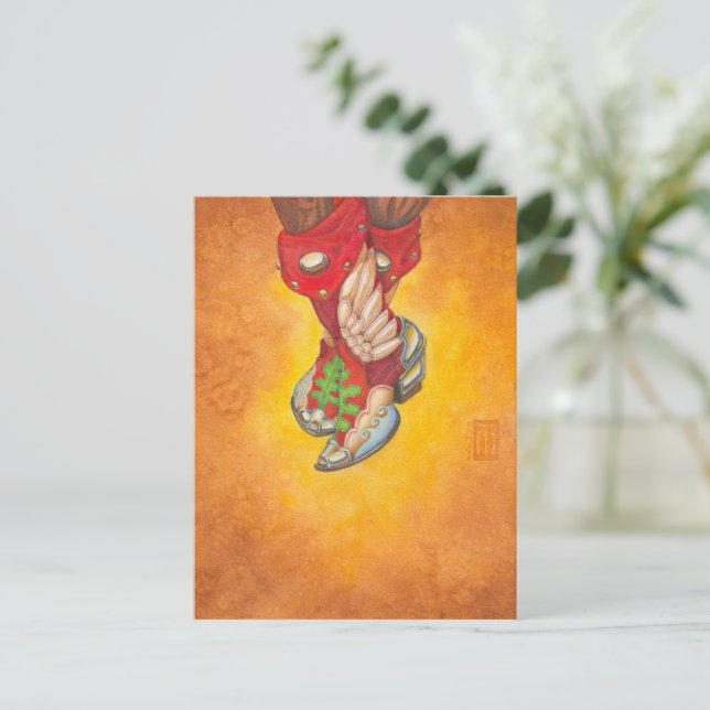 7 League Boots mini Postcard (Standing Front)