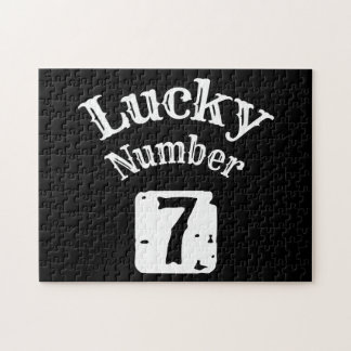 7 - Lucky Number 7 Luck Jigsaw Puzzle