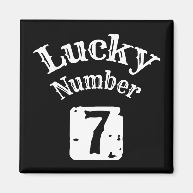 7 - Lucky Number 7 Luck Magnet (Front)