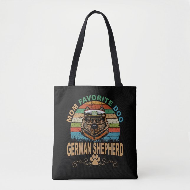 7 Mum Favourite Dog German Shepherd Tote Bag (Front)
