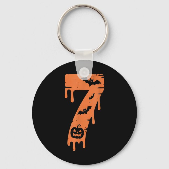 7 Number Meme 67 Six Seven Halloween  Key Ring (Front)