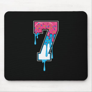 7 Number Seven Team Sports Ice Cream Drip 67 Six S Mouse Pad