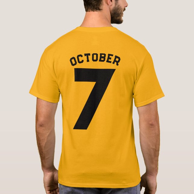 7 October  T-Shirt (Back)