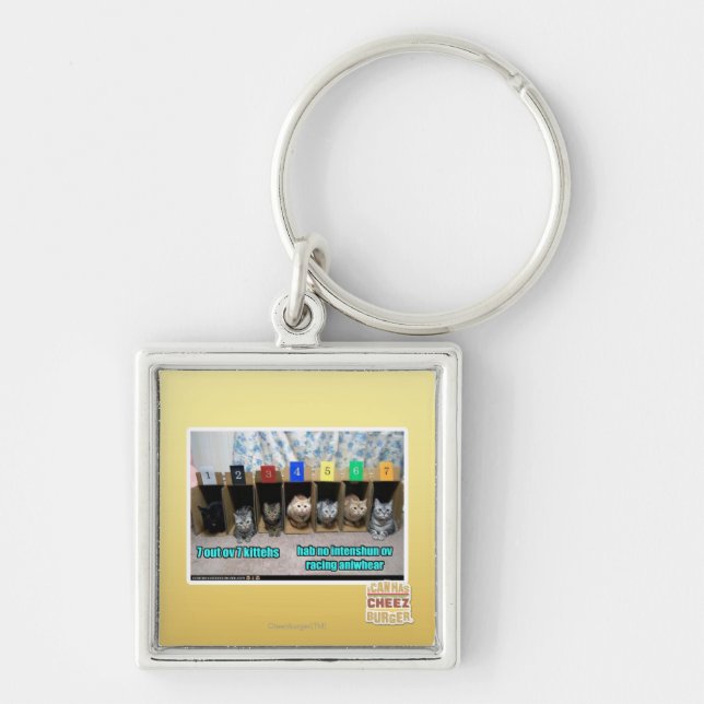 7 out ov 7 kittehs key ring (Front)